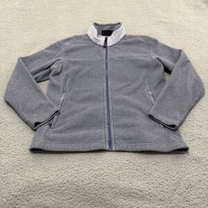 Patagonia Synchilla Full Zip Fleece Jacket Grey Purple Women Medium